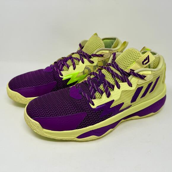 Adidas Dame 8 Lillard Basketball Shoes Mens Sz 13 Purple Yellow S-1524 Sporty - Picture 8 of 16